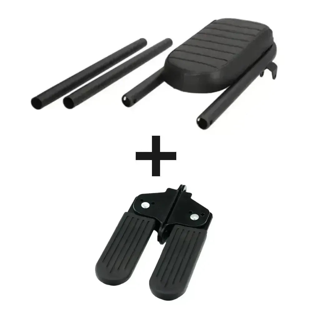 OUXI - Assento Traseiro + Apoios para Pés - Preto